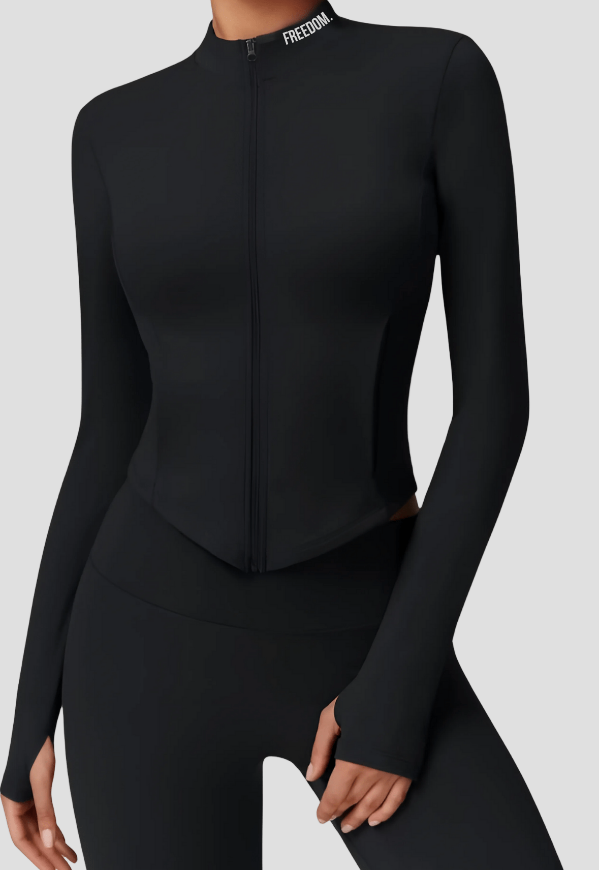 Freedom Flex Zip Jacket – Black - Freedom Activewear - Freedom Activewear