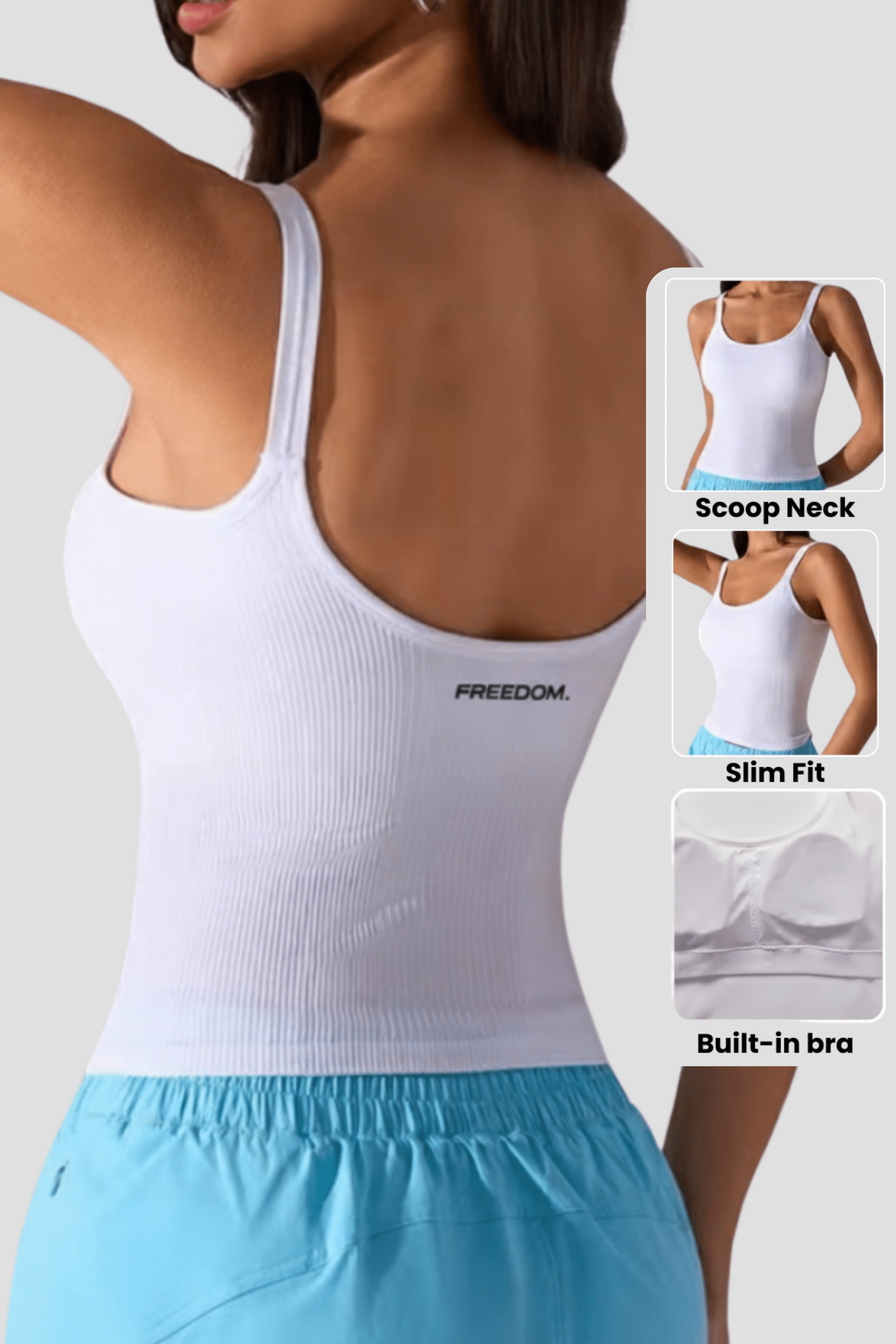 Freedom Form Rib Tank - Freedom Activewear - Freedom Activewear