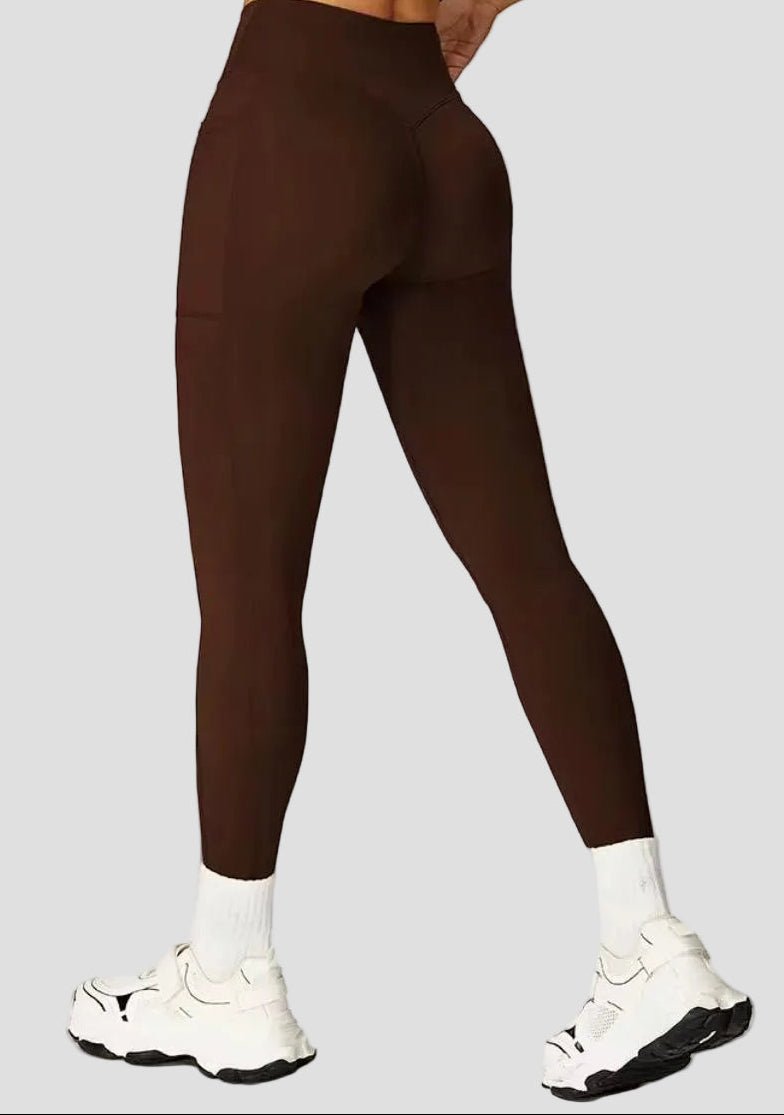 Freedom Cross Leggings in brown